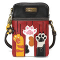 CellPhone Xbody - Cat Paws - burgundy