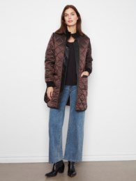 Charlie B Style C6313 Reversible Quilted Puffer Coat