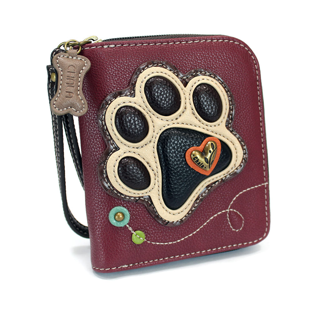 CHALA Zip Around Wallet Paw Print