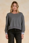 ELAN Style FTS11809 Plaid Back Top