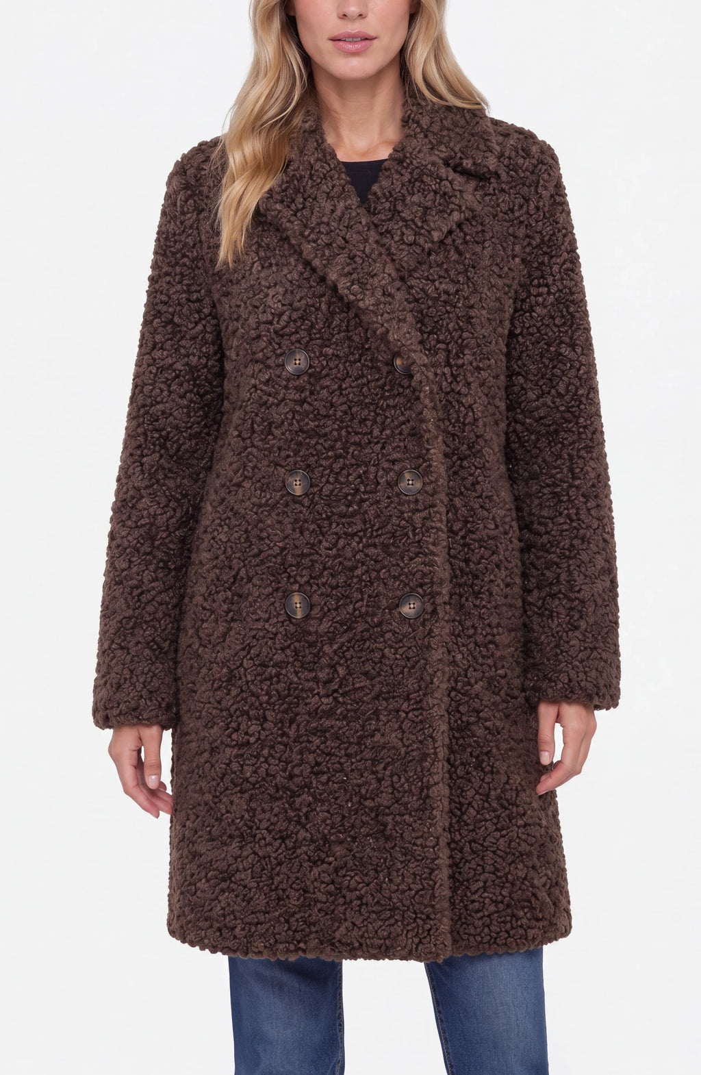Liverpool Style LM1D32NG47 Teddy Faux Fur Coat