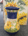 Lidia's Polish Pottery 9 Inch Floral Hand-Painted Large Vase