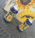 Lidia's Polish Pottery Floral Sunflower Salt and Pepper Shaker Set